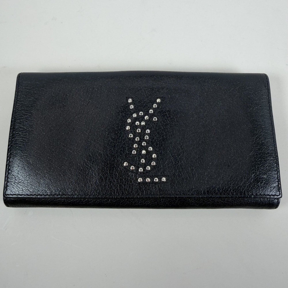 Yves Saint Laurent Studded Continental Wallet